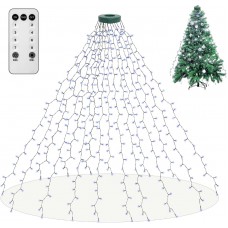 Christmas String Lights for Tree, 400 LEDs Christmas Tree Lights with Memory Function & 8 Modes, 6.6FT x 16 Lines Fairy Lights with Remote Control & Timer for Christmas Tree Decorations - Cold White