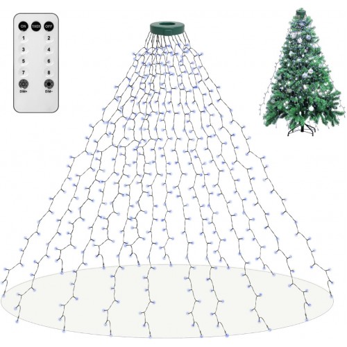 Christmas String Lights for Tree, 400 LEDs Christmas Tree Lights with Memory Function & 8 Modes, 6.6FT x 16 Lines Fairy Lights with Remote Control & Timer for Christmas Tree Decorations - Cold White Christmas String Lights for Tree, 400 LEDs Christmas Tree Lights with Memory Function & 8 Modes, 6.6FT x 16 Lines Fairy Lights with Remote Control & Timer for Christmas Tree Decorations - Cold White